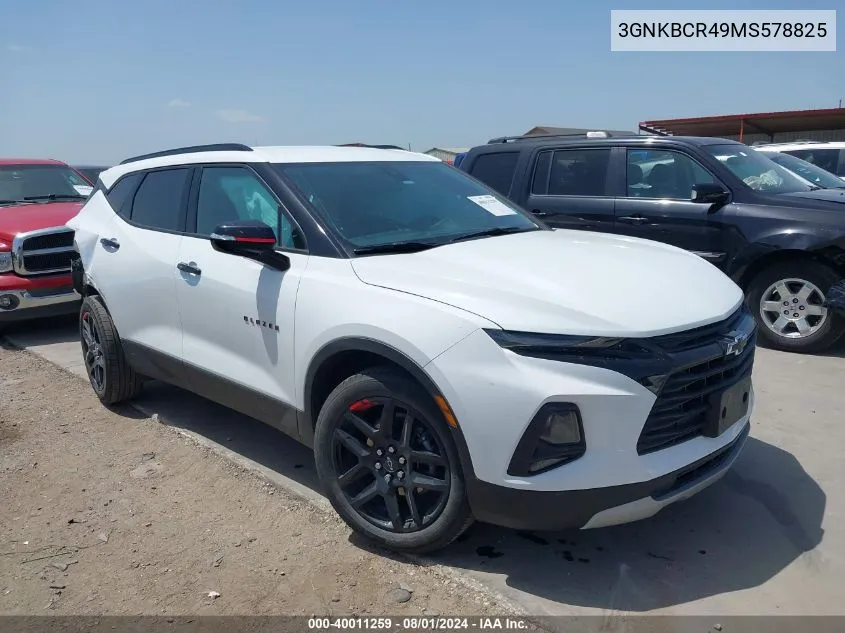 2021 Chevrolet Blazer Fwd 2Lt VIN: 3GNKBCR49MS578825 Lot: 40011259