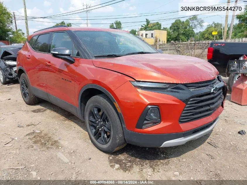 2021 Chevrolet Blazer Fwd 2Lt VIN: 3GNKBCRS9MS544270 Lot: 40094065