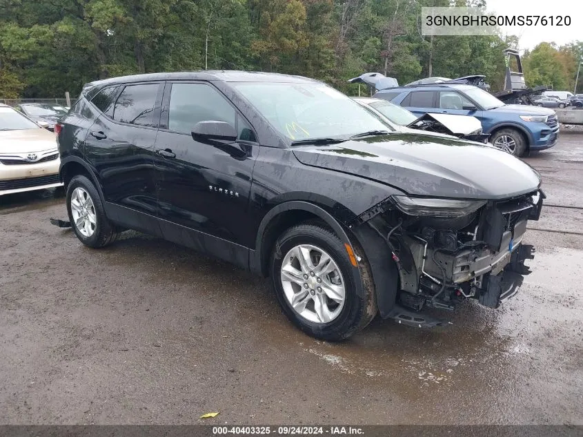 2021 Chevrolet Blazer Awd 2Lt VIN: 3GNKBHRS0MS576120 Lot: 40403325