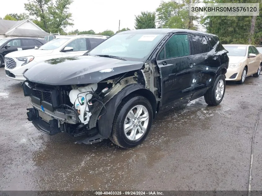 2021 Chevrolet Blazer Awd 2Lt VIN: 3GNKBHRS0MS576120 Lot: 40403325