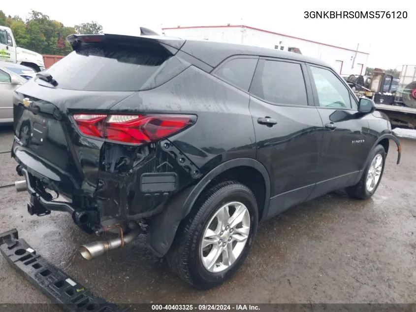 2021 Chevrolet Blazer Awd 2Lt VIN: 3GNKBHRS0MS576120 Lot: 40403325