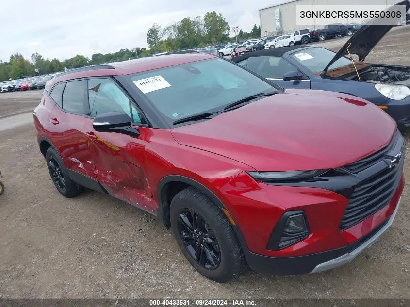 2021 Chevrolet Blazer Fwd 2Lt VIN: 3GNKBCRS5MS550308 Lot: 40433531