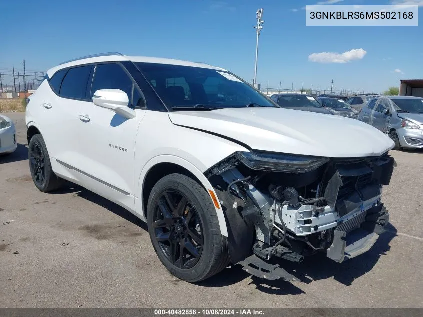 2021 Chevrolet Blazer Awd Premier VIN: 3GNKBLRS6MS502168 Lot: 40482858