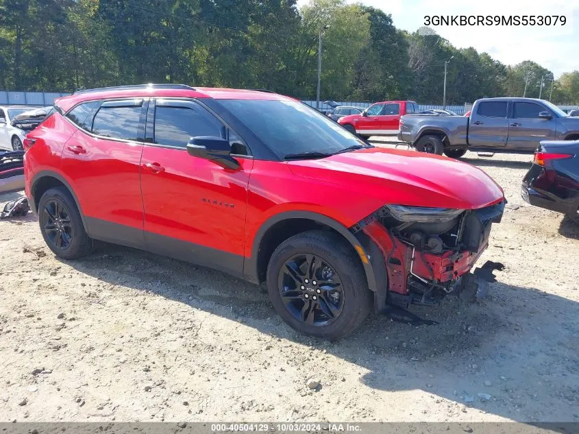 2021 Chevrolet Blazer Fwd 2Lt VIN: 3GNKBCRS9MS553079 Lot: 40504129