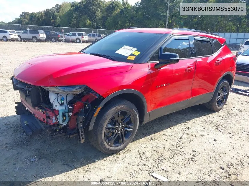 2021 Chevrolet Blazer Fwd 2Lt VIN: 3GNKBCRS9MS553079 Lot: 40504129