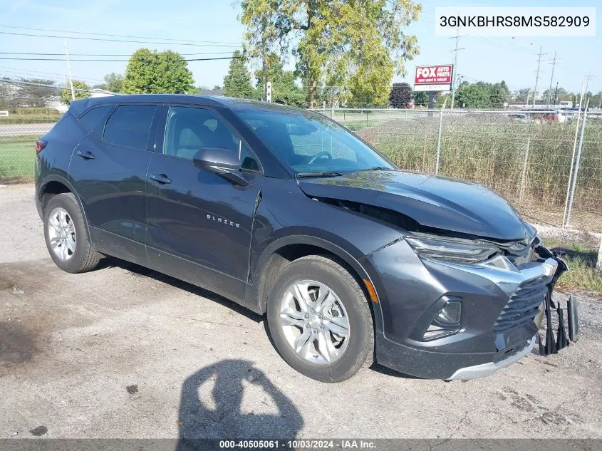 2021 Chevrolet Blazer Awd 2Lt VIN: 3GNKBHRS8MS582909 Lot: 40505061