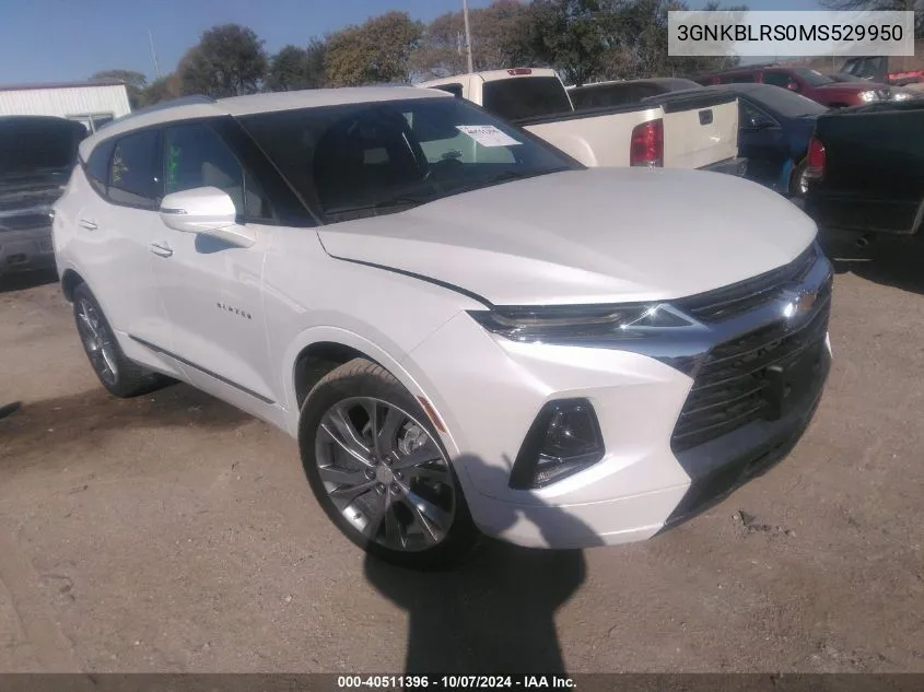 3GNKBLRS0MS529950 2021 Chevrolet Blazer Awd Premier