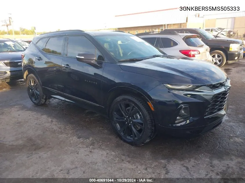 2021 Chevrolet Blazer Fwd Rs VIN: 3GNKBERS5MS505333 Lot: 40691044