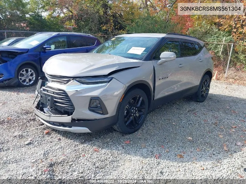 2021 Chevrolet Blazer Fwd 2Lt VIN: 3GNKBCRS8MS561304 Lot: 40699222