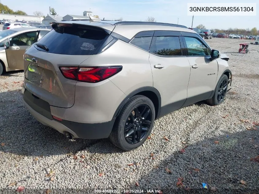 2021 Chevrolet Blazer Fwd 2Lt VIN: 3GNKBCRS8MS561304 Lot: 40699222