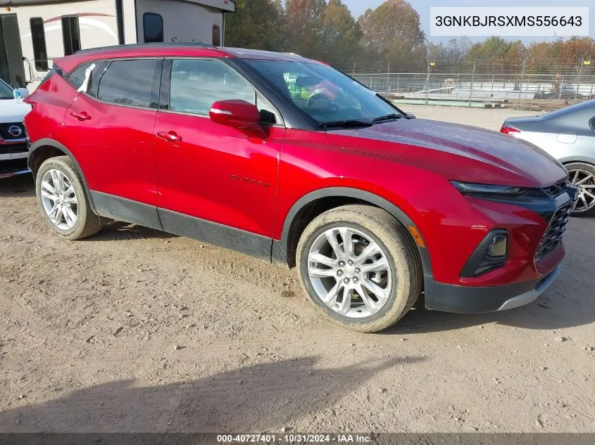 2021 Chevrolet Blazer Awd 3Lt VIN: 3GNKBJRSXMS556643 Lot: 40727401