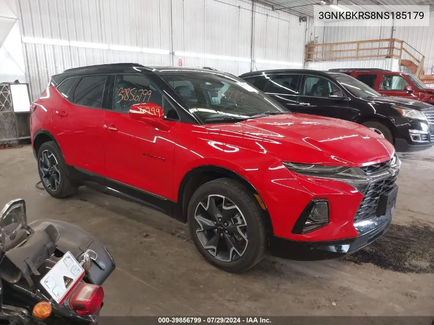 2022 Chevrolet Blazer Rs VIN: 3GNKBKRS8NS185179 Lot: 39856799