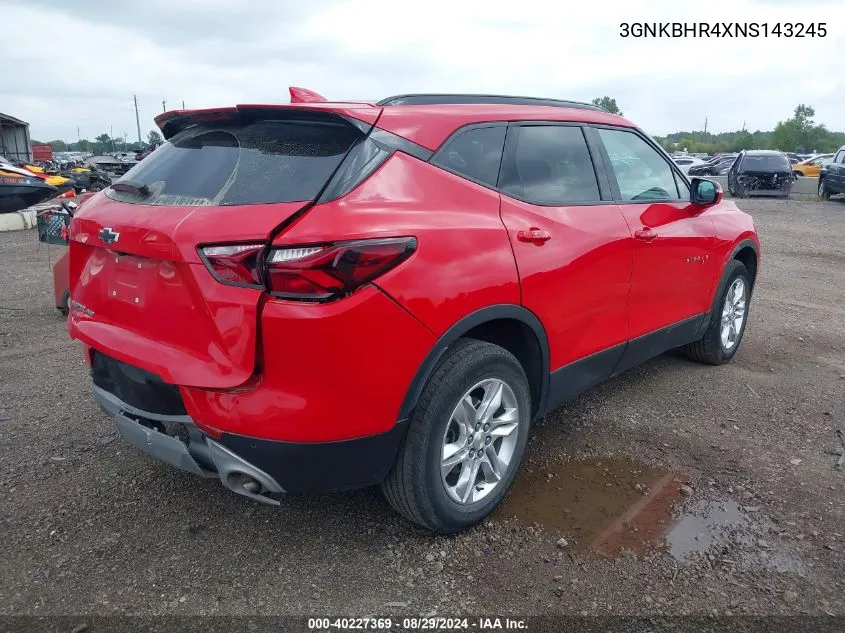 2022 Chevrolet Blazer Awd 2Lt VIN: 3GNKBHR4XNS143245 Lot: 40227369