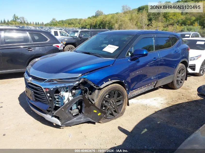 2022 Chevrolet Blazer Awd 2Lt VIN: 3GNKBHR46NS120495 Lot: 40463476