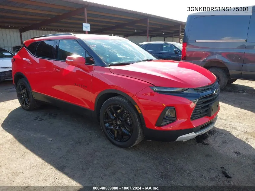 2022 Chevrolet Blazer Fwd 3Lt VIN: 3GNKBDRS1NS175301 Lot: 40539080