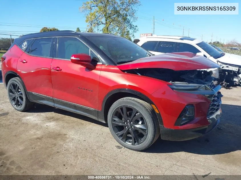 2022 Chevrolet Blazer Awd Rs VIN: 3GNKBKRS5NS165309 Lot: 40556731