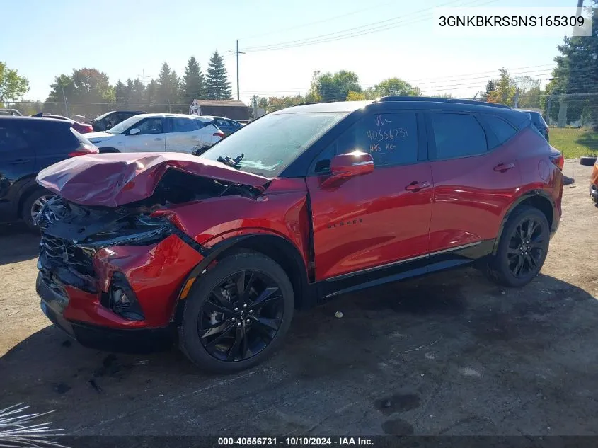 2022 Chevrolet Blazer Awd Rs VIN: 3GNKBKRS5NS165309 Lot: 40556731