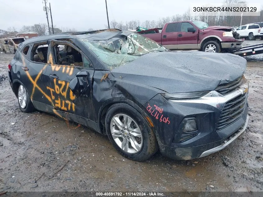 2022 Chevrolet Blazer Fwd 2Lt VIN: 3GNKBCR44NS202129 Lot: 40591792