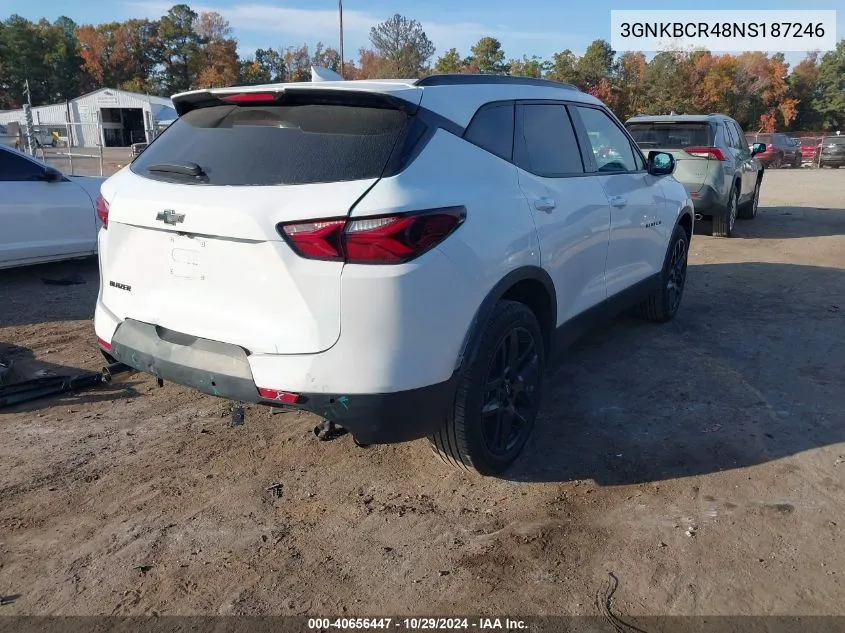 2022 Chevrolet Blazer Fwd 2Lt VIN: 3GNKBCR48NS187246 Lot: 40656447