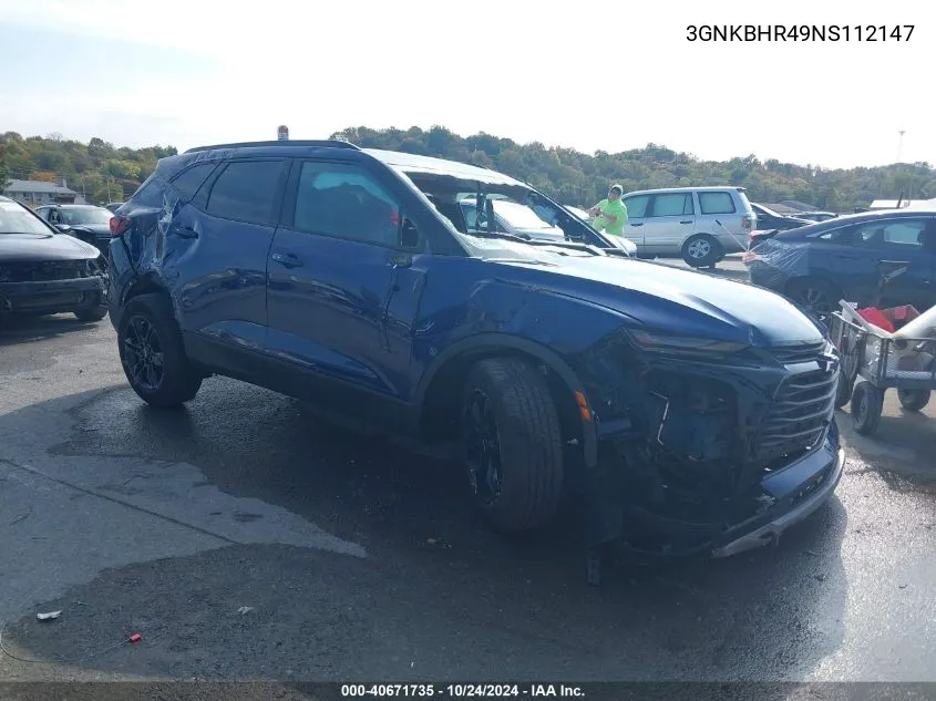 2022 Chevrolet Blazer Awd 2Lt VIN: 3GNKBHR49NS112147 Lot: 40671735