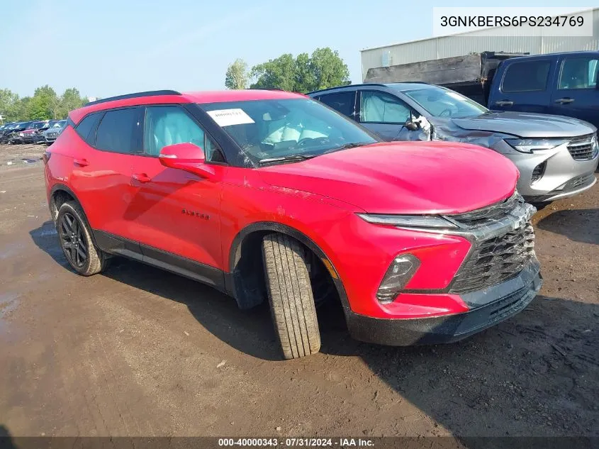 2023 Chevrolet Blazer Fwd Rs VIN: 3GNKBERS6PS234769 Lot: 40000343