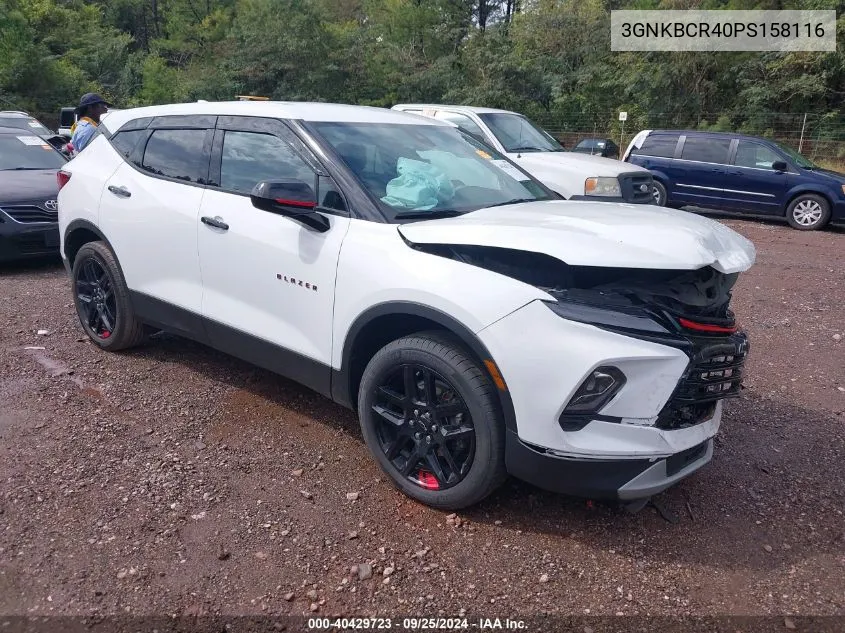 2023 Chevrolet Blazer Fwd 2Lt VIN: 3GNKBCR40PS158116 Lot: 40429723