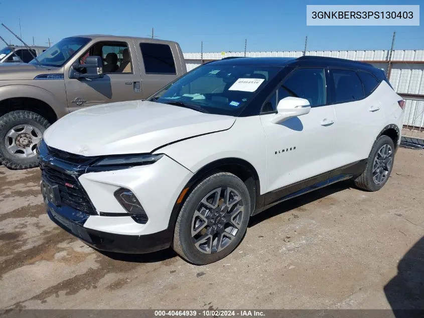 2023 Chevrolet Blazer Fwd Rs VIN: 3GNKBERS3PS130403 Lot: 40464939