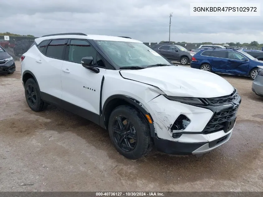 2023 Chevrolet Blazer Fwd 3Lt VIN: 3GNKBDR47PS102972 Lot: 40736127