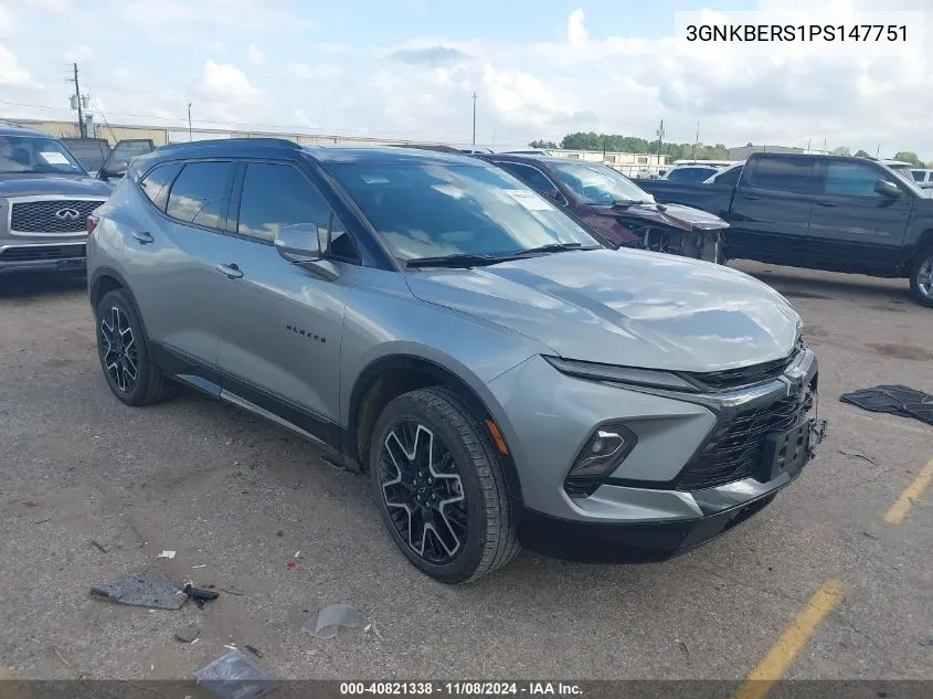 2023 Chevrolet Blazer Fwd Rs VIN: 3GNKBERS1PS147751 Lot: 40821338