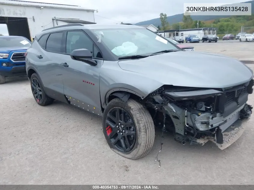 2024 Chevrolet Blazer Awd 2Lt VIN: 3GNKBHR43RS135428 Lot: 40354753