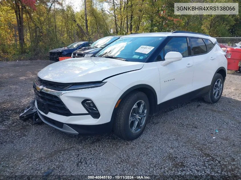 2024 Chevrolet Blazer Awd 2Lt VIN: 3GNKBHR4XRS138066 Lot: 40545753