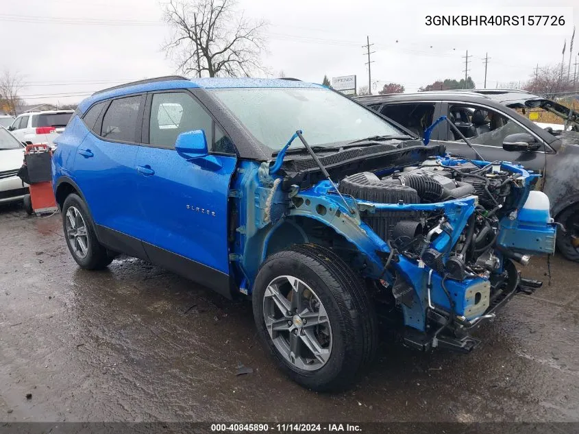 3GNKBHR40RS157726 2024 Chevrolet Blazer Awd 2Lt