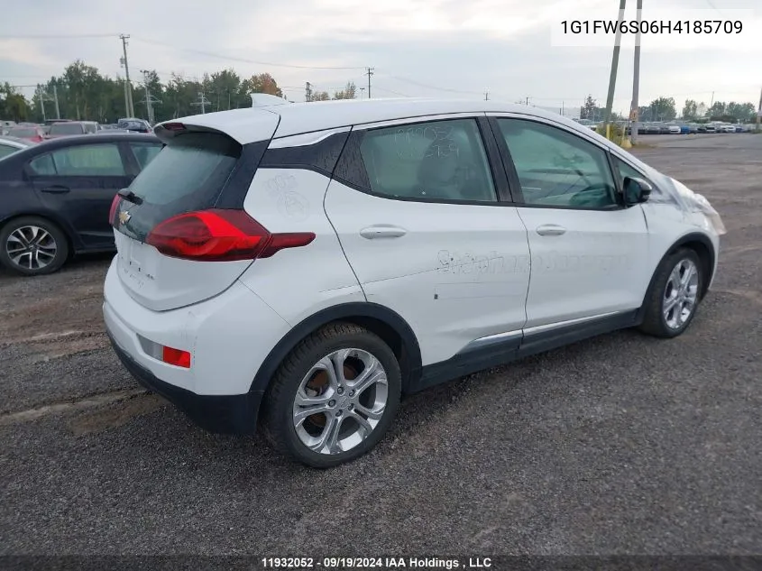 2017 Chevrolet Bolt Ev VIN: 1G1FW6S06H4185709 Lot: 11932052