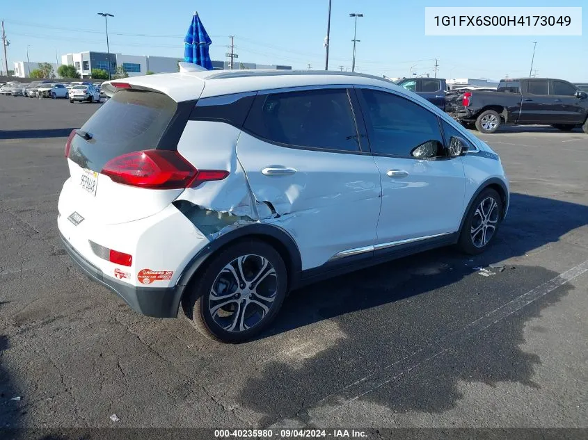 1G1FX6S00H4173049 2017 Chevrolet Bolt Ev Premier