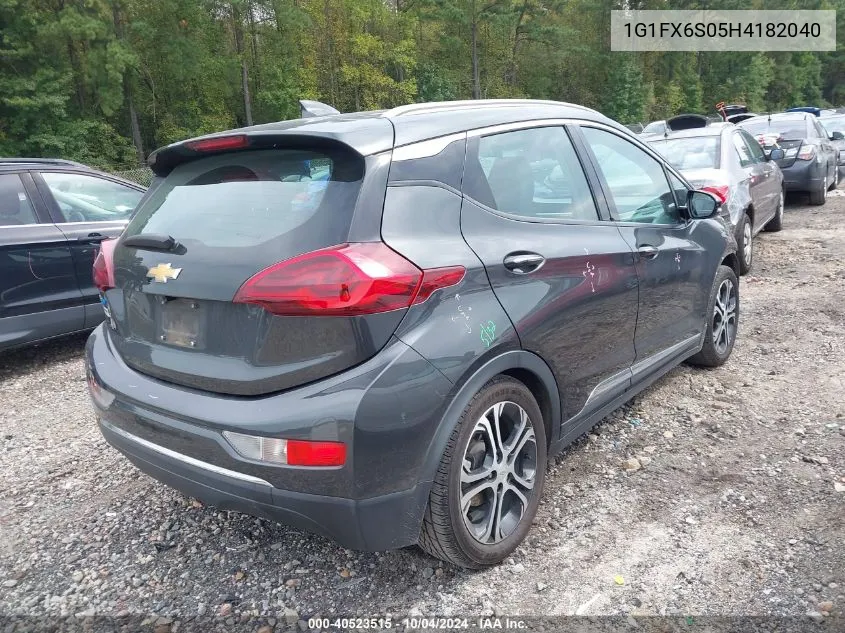 2017 Chevrolet Bolt Ev Premier VIN: 1G1FX6S05H4182040 Lot: 40523515