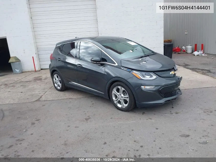 2017 Chevrolet Bolt Ev Lt VIN: 1G1FW6S04H4144401 Lot: 40535036