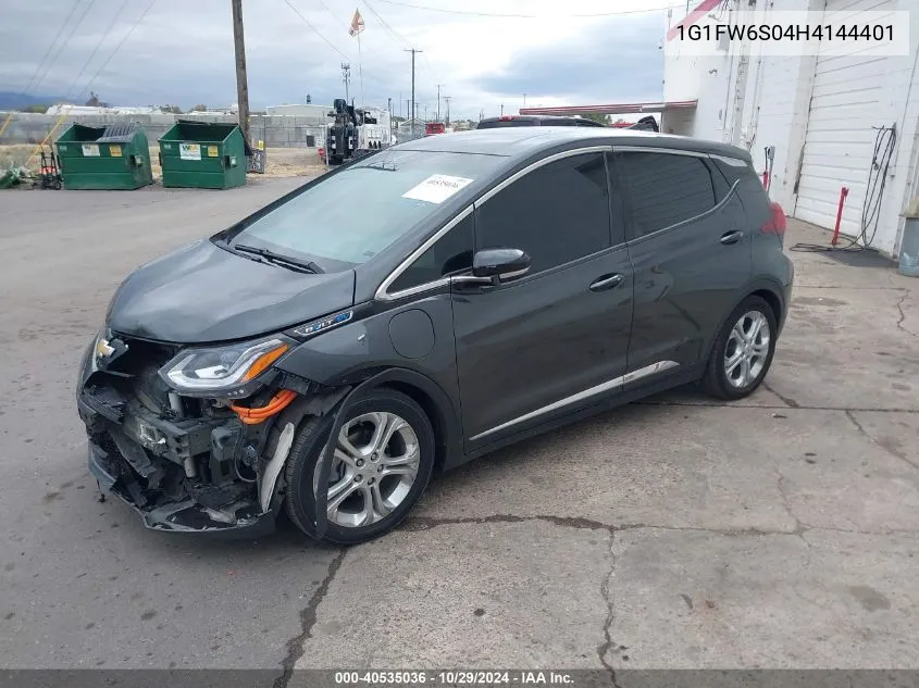 2017 Chevrolet Bolt Ev Lt VIN: 1G1FW6S04H4144401 Lot: 40535036