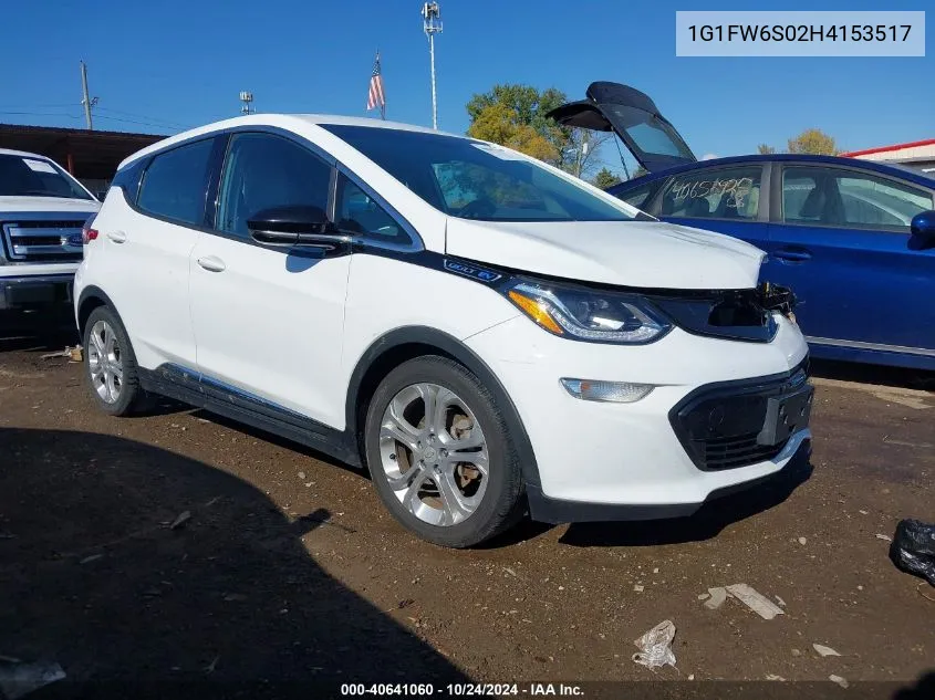 2017 Chevrolet Bolt Ev Lt VIN: 1G1FW6S02H4153517 Lot: 40641060