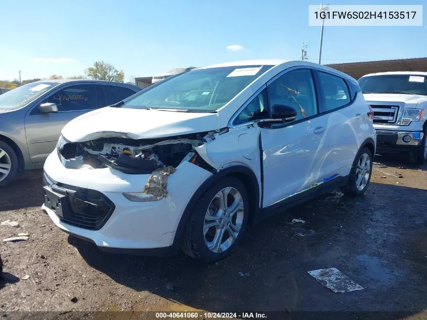 2017 Chevrolet Bolt Ev Lt VIN: 1G1FW6S02H4153517 Lot: 40641060