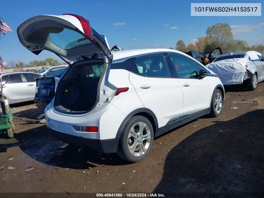 2017 Chevrolet Bolt Ev Lt VIN: 1G1FW6S02H4153517 Lot: 40641060