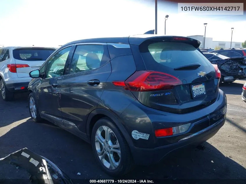 2017 Chevrolet Bolt Ev Lt VIN: 1G1FW6S0XH4142717 Lot: 40687779