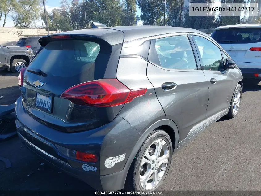 2017 Chevrolet Bolt Ev Lt VIN: 1G1FW6S0XH4142717 Lot: 40687779