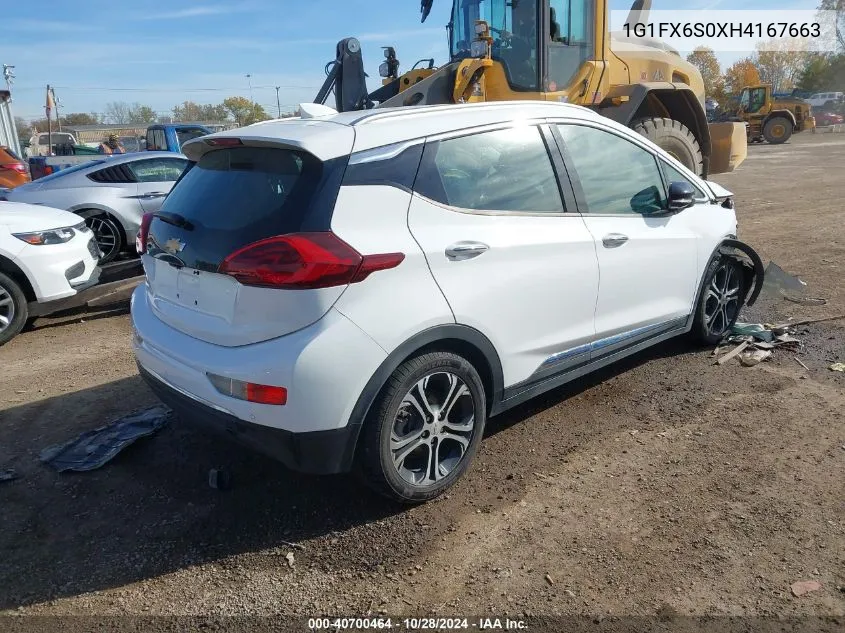 2017 Chevrolet Bolt Ev Premier VIN: 1G1FX6S0XH4167663 Lot: 40700464