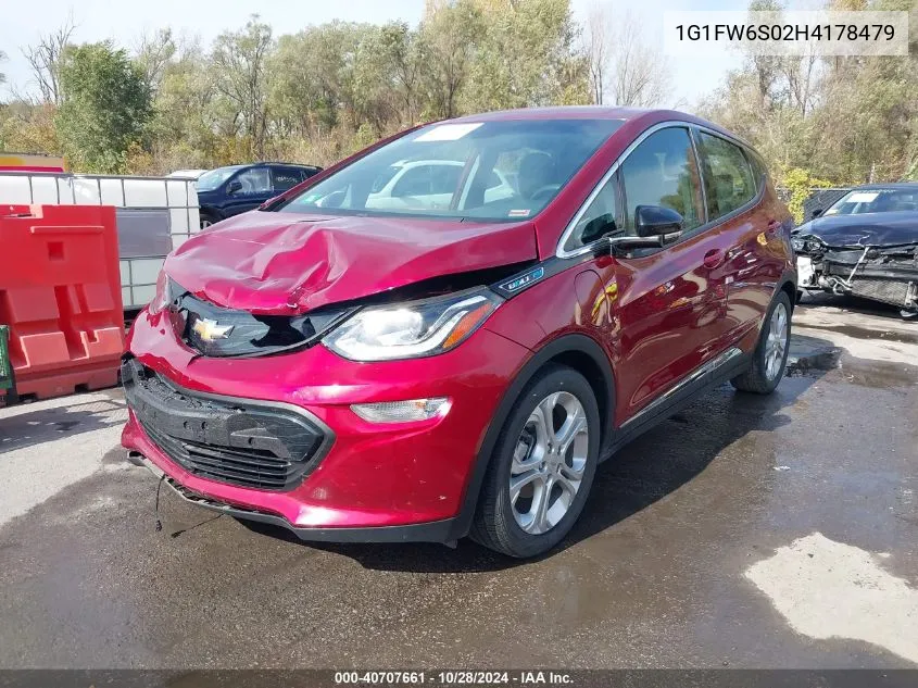 2017 Chevrolet Bolt Ev Lt VIN: 1G1FW6S02H4178479 Lot: 40707661