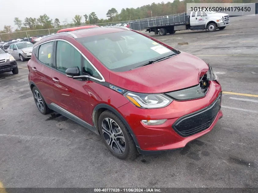 2017 Chevrolet Bolt Ev Premier VIN: 1G1FX6S09H4179450 Lot: 40777028