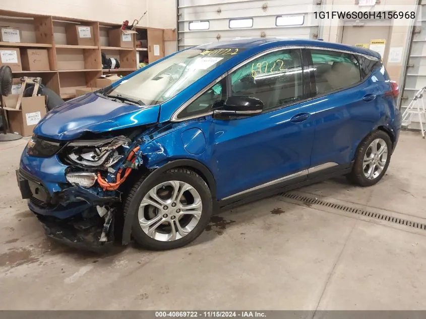 2017 Chevrolet Bolt Ev Lt VIN: 1G1FW6S06H4156968 Lot: 40869722