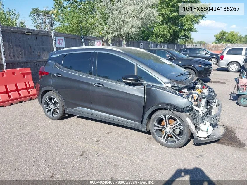 2018 Chevrolet Bolt Ev Premier VIN: 1G1FX6S04J4136267 Lot: 40240489