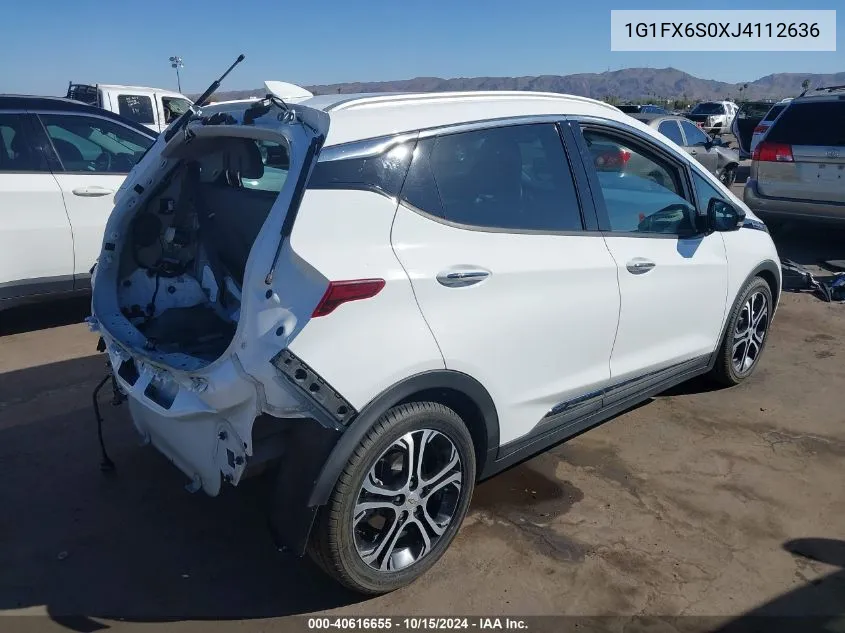 2018 Chevrolet Bolt Ev Premier VIN: 1G1FX6S0XJ4112636 Lot: 40616655