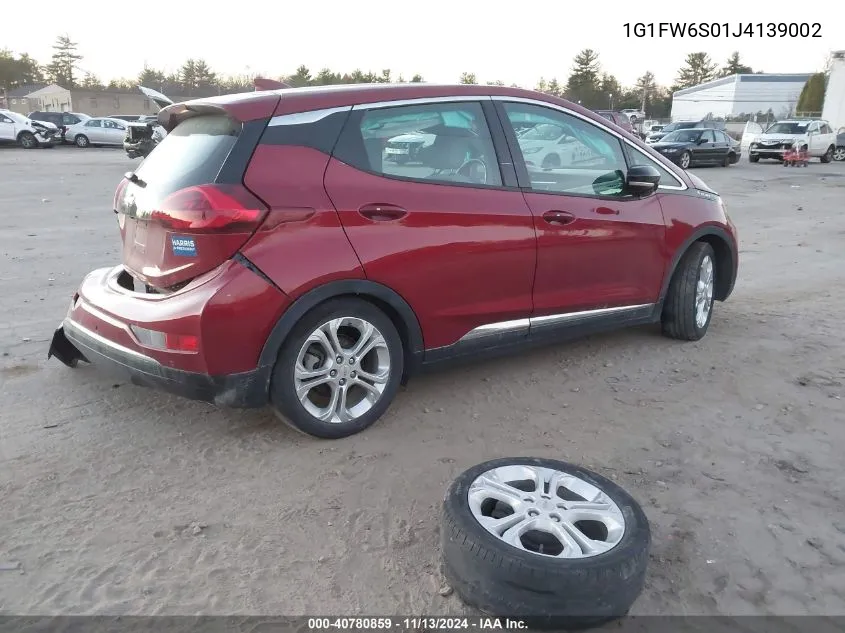 2018 Chevrolet Bolt Ev Lt VIN: 1G1FW6S01J4139002 Lot: 40780859