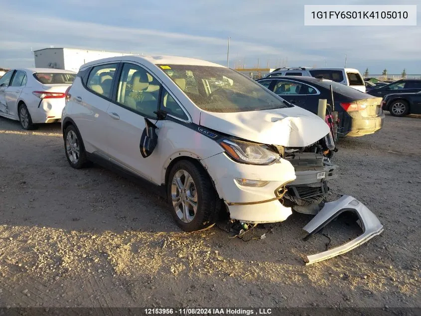 2019 Chevrolet Bolt Ev VIN: 1G1FY6S01K4105010 Lot: 12153956